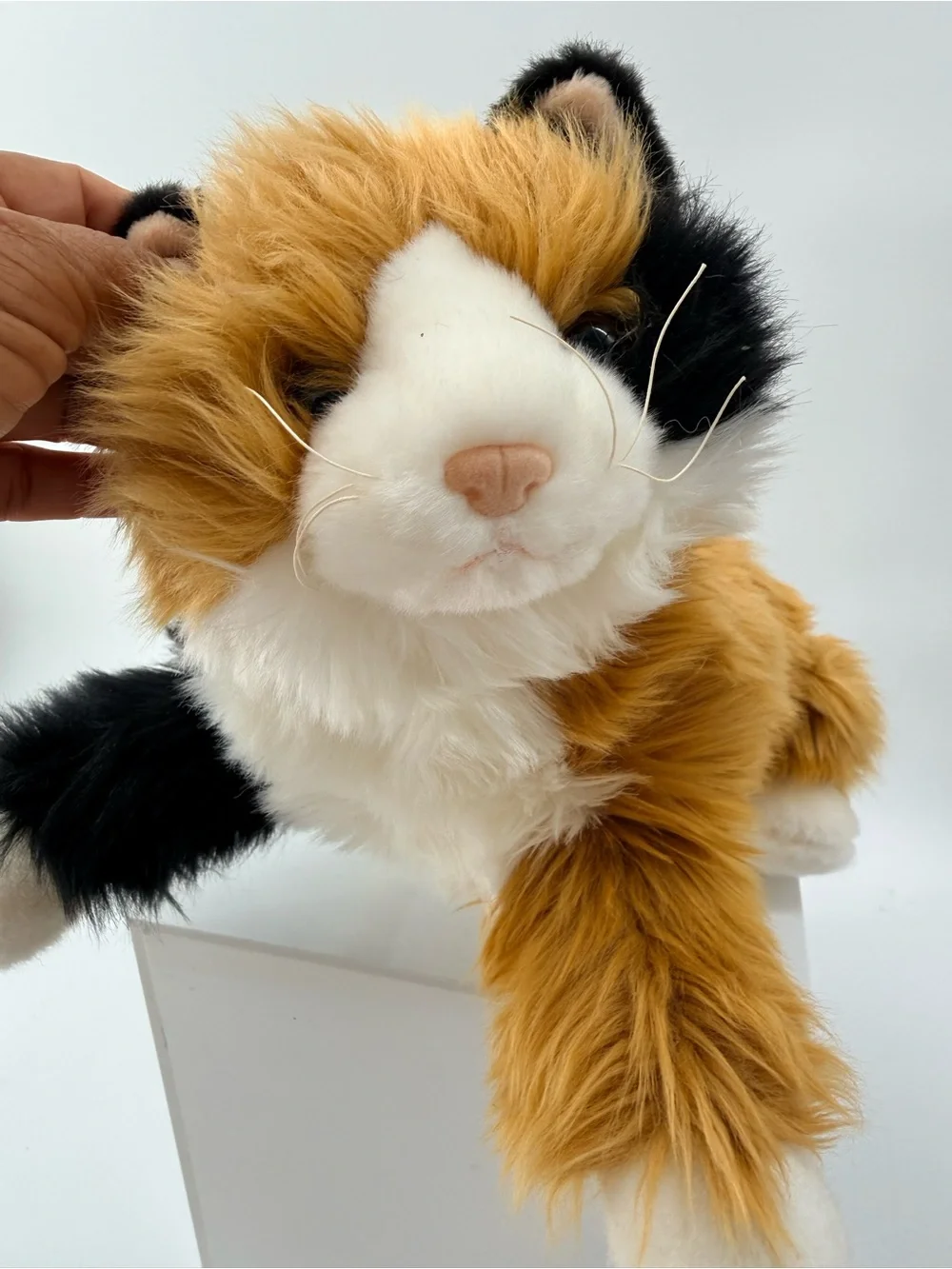 Ty Calico Cat Plush Toy in White, Orange-Brown, and Black